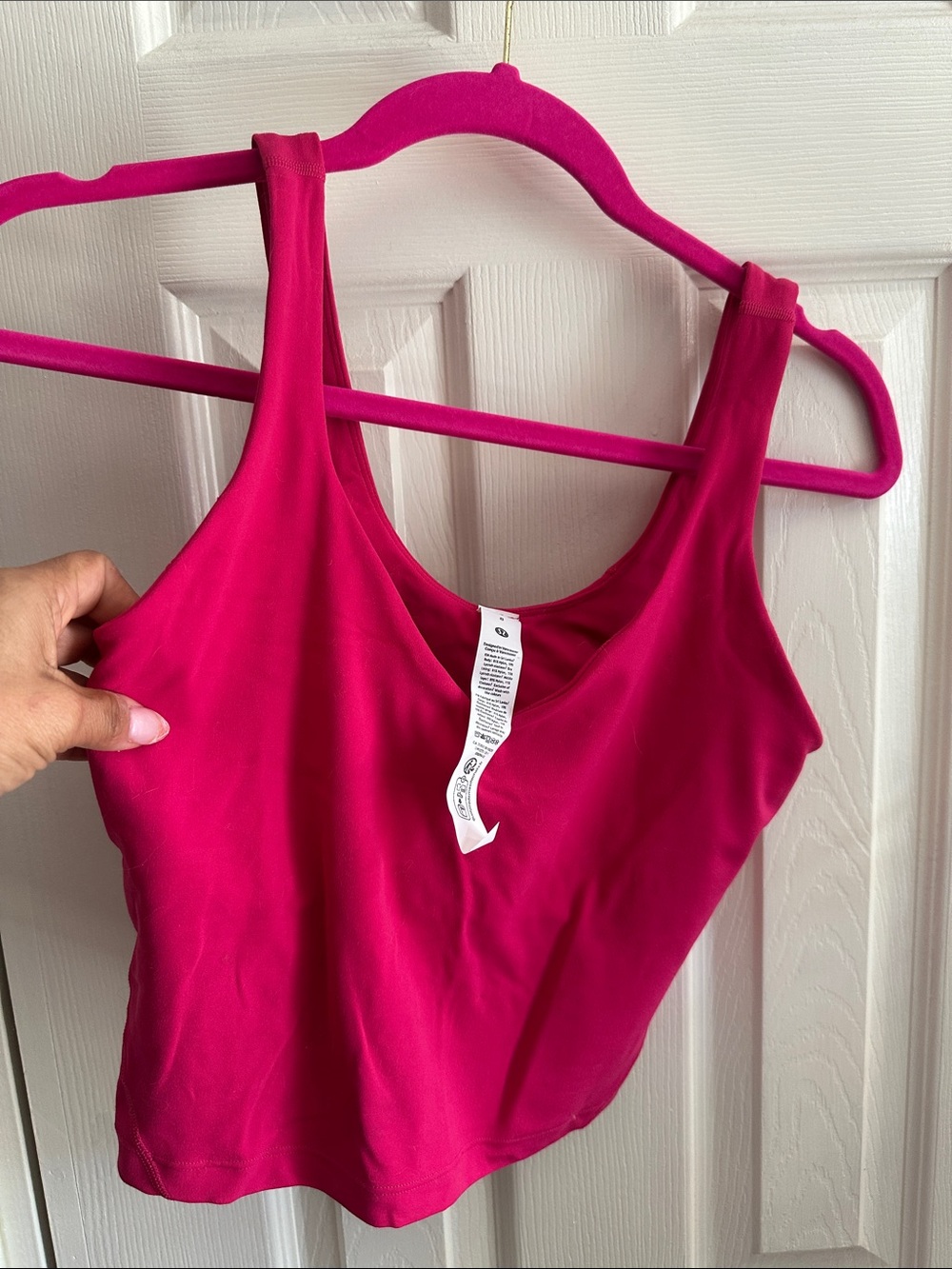 lululemon athletica Women's Pink Active Tank Crop Top